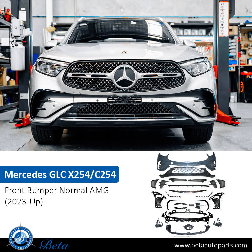 Mercedes GLC-Class X254 / C254 (2023-Up), Front Bumper Normal AMG with Park Assist, China, 2548851501 Mercedes GLC-Class X254 / C254 (2023-Up), Front Bumper Normal AMG with Park Assist, China, 2548851501